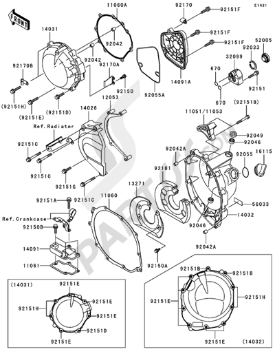 Kawasaki NINJA ZX-12R 2005. 分解図 純正部品をオンライン購入