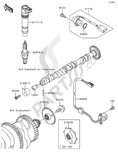 Gear Change Drum/Shift Fork(s) Kawasaki NINJA ZX-12R 2005