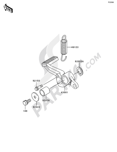 Kawasaki NINJA ZX-12R 2005 Brake Pedal