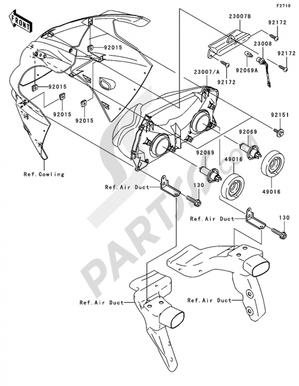 Headlight(s) Kawasaki NINJA ZX-12R 2005