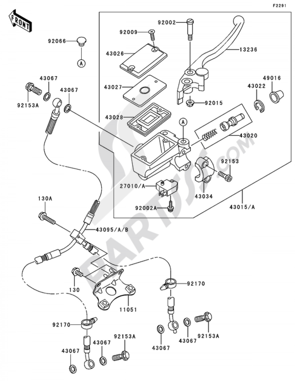 FRONT MASTER CYLINDER Kawasaki NINJA ZX-12R 2005