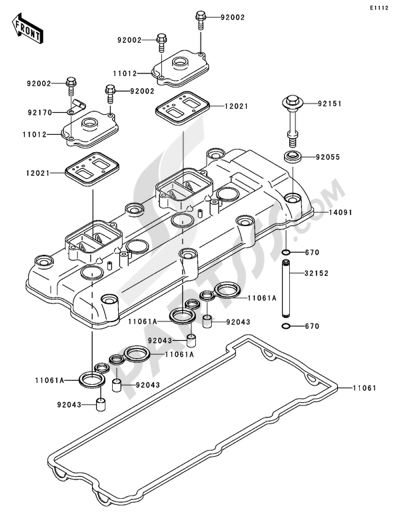 Kawasaki NINJA ZX-12R 2006 Cylinder Head Cover