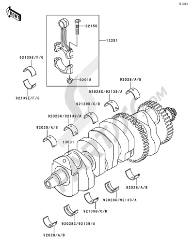 Kawasaki NINJA ZX-12R 2006 Crankshaft