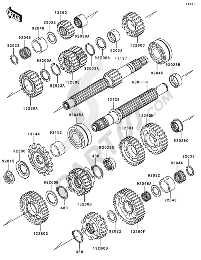 Kawasaki NINJA ZX-12R 2006 TRANSMISSION