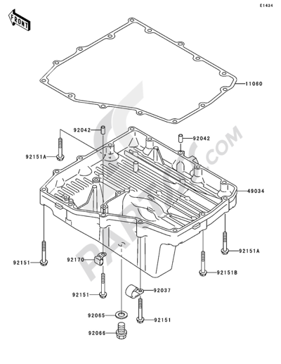 オイルクーラー Kawasaki NINJA ZX-12R 2006