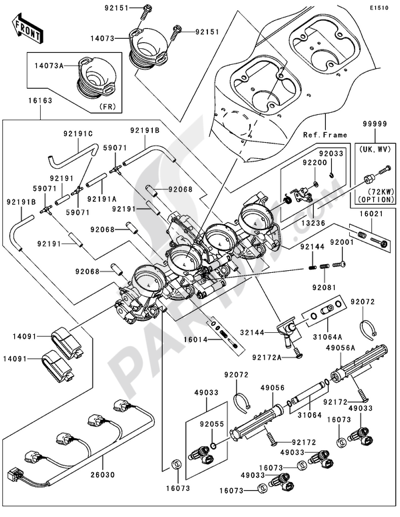 Kawasaki NINJA ZX-12R 2006 Throttle