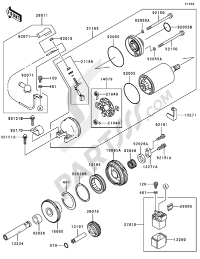 Kawasaki NINJA ZX-12R 2006 Starter Motor