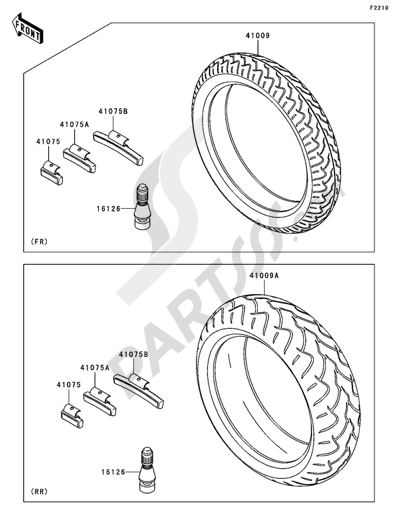 Kawasaki NINJA ZX-12R 2006 Tires