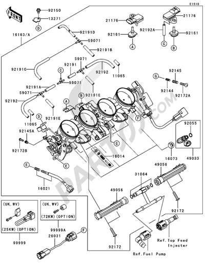 FUEL TANK Kawasaki NINJA ZX-6R 2005