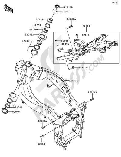 Engine Mount Kawasaki NINJA ZX-6R 2005