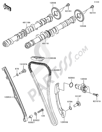 Kawasaki NINJA ZX-6R 2006 Camshaft(s)/Tensioner