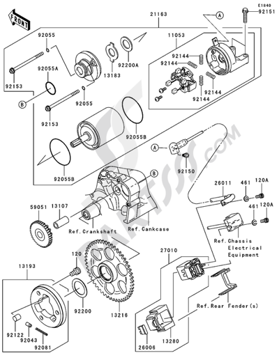 Kawasaki NINJA ZX-6R 2006 Starter Motor