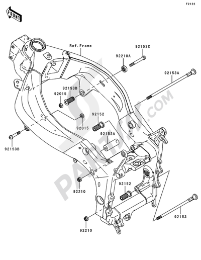 Kawasaki NINJA ZX-6R 2006 Engine Mount