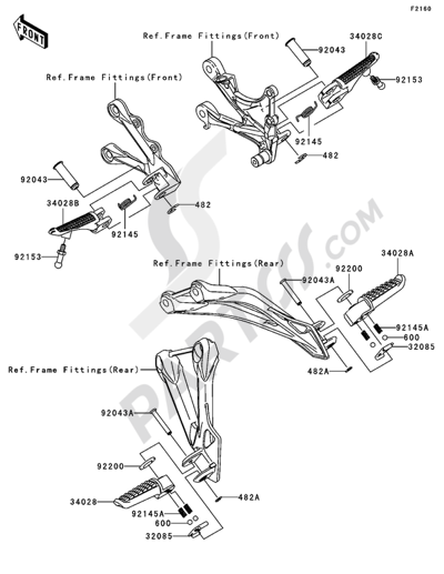 カウリング Kawasaki NINJA ZX-6R 2006