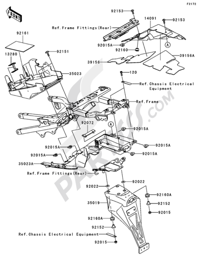 Kawasaki NINJA ZX-6R 2006 Rear Fender(s)