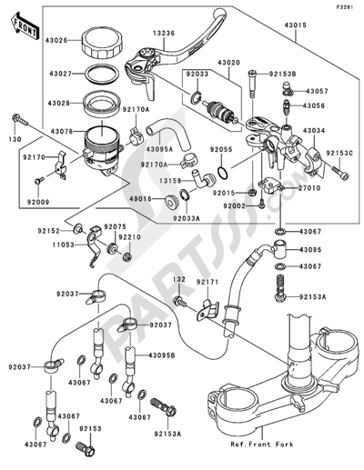 Kawasaki NINJA ZX-6R 2006 MAITRE CYCLINDRE AVANT