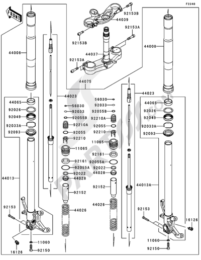 Kawasaki NINJA ZX-6R 2006 Front Fork