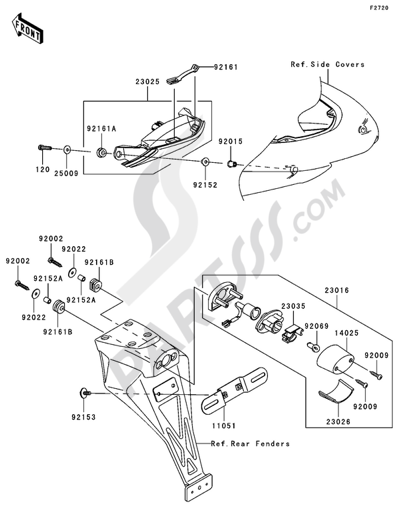カウリング Kawasaki NINJA ZX-6R 2006