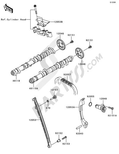 Kawasaki NINJA ZX-6R 2007 Camshaft(s)/Tensioner