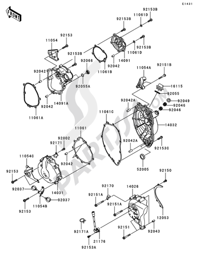 Kawasaki NINJA ZX-6R 2007. 分解図 純正部品をオンライン購入