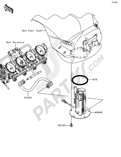 Kawasaki NINJA ZX-6R 2007 Fuel Pump