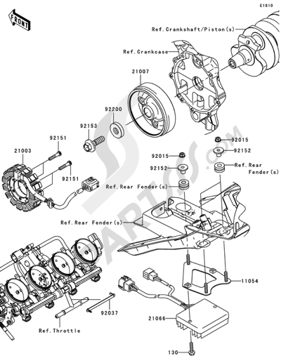 Kawasaki NINJA ZX-6R 2007. 分解図 純正部品をオンライン購入