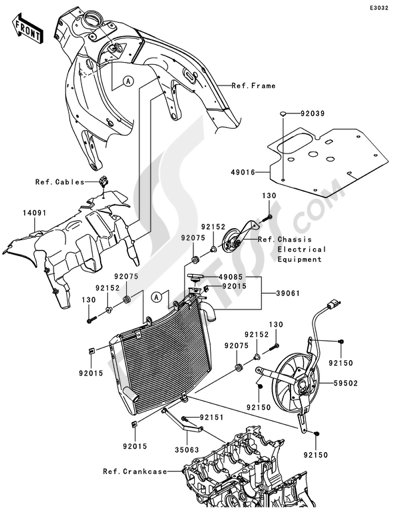 Kawasaki NINJA ZX-6R 2007. 分解図 純正部品をオンライン購入