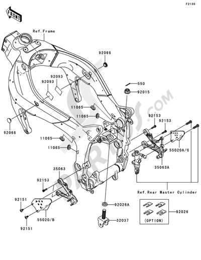 Kawasaki NINJA ZX-6R 2007. 分解図 純正部品をオンライン購入