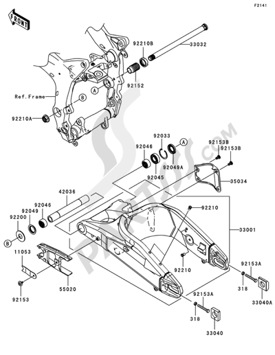 Kawasaki NINJA ZX-6R 2007. 分解図 純正部品をオンライン購入