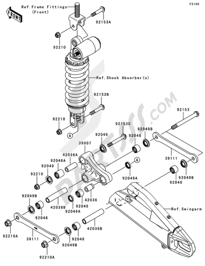 Kawasaki NINJA ZX-6R 2007. 分解図 純正部品をオンライン購入