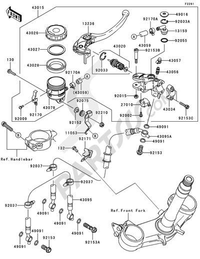 Kawasaki NINJA ZX-6R 2007 FRONT MASTER CYLINDER