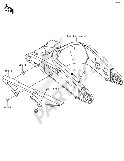Frame Fittings(Rear) Kawasaki NINJA ZX-6R 2007