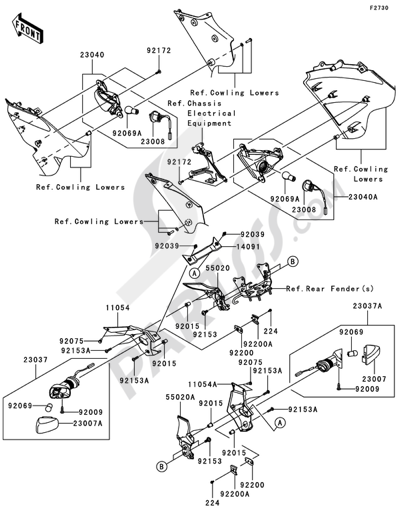 Water Pipe Kawasaki NINJA ZX-6R 2007
