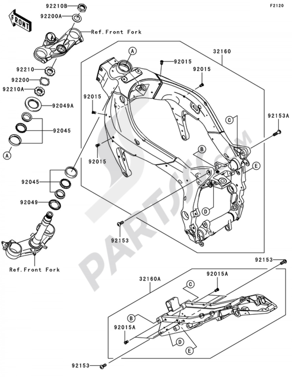 FRAME Kawasaki NINJA ZX-6R 2007