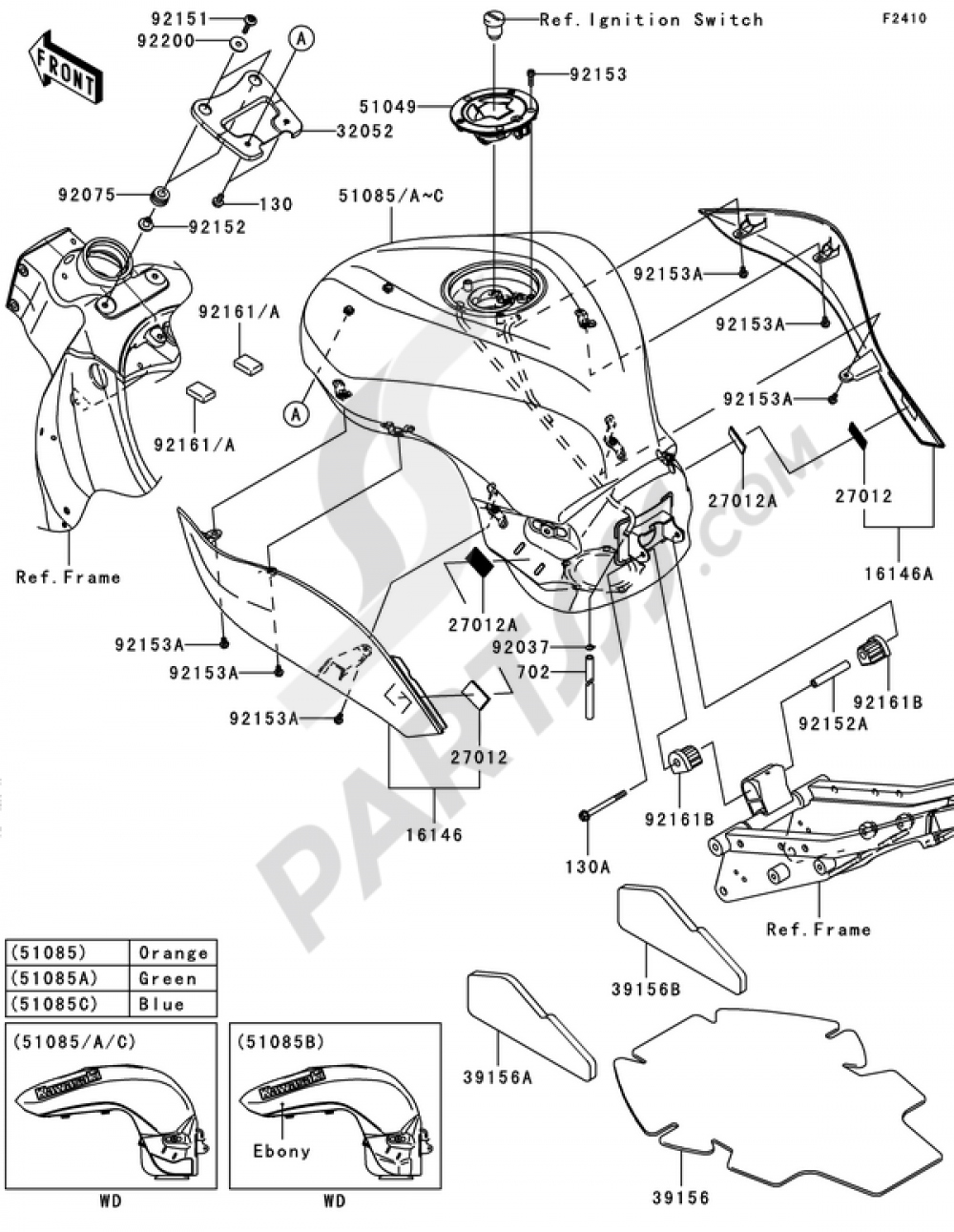 Fuel Tank Kawasaki NINJA ZX-6R 2007