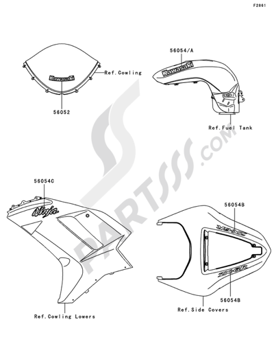 FRONT FORK Kawasaki NINJA ZX-6R 2008
