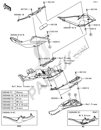 フレーム Kawasaki NINJA ZX-6R 2009
