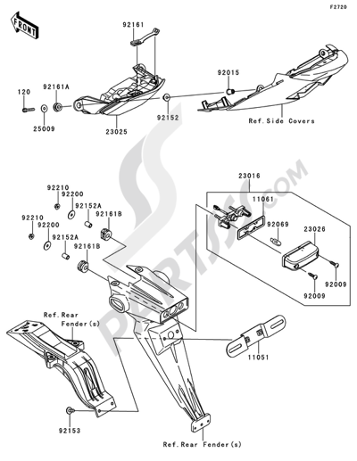 フレーム Kawasaki NINJA ZX-6R 2009