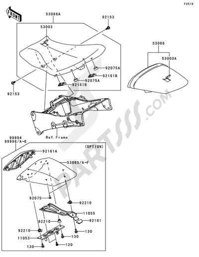 Kawasaki NINJA ZX-6R 2009 Seat(1/2)