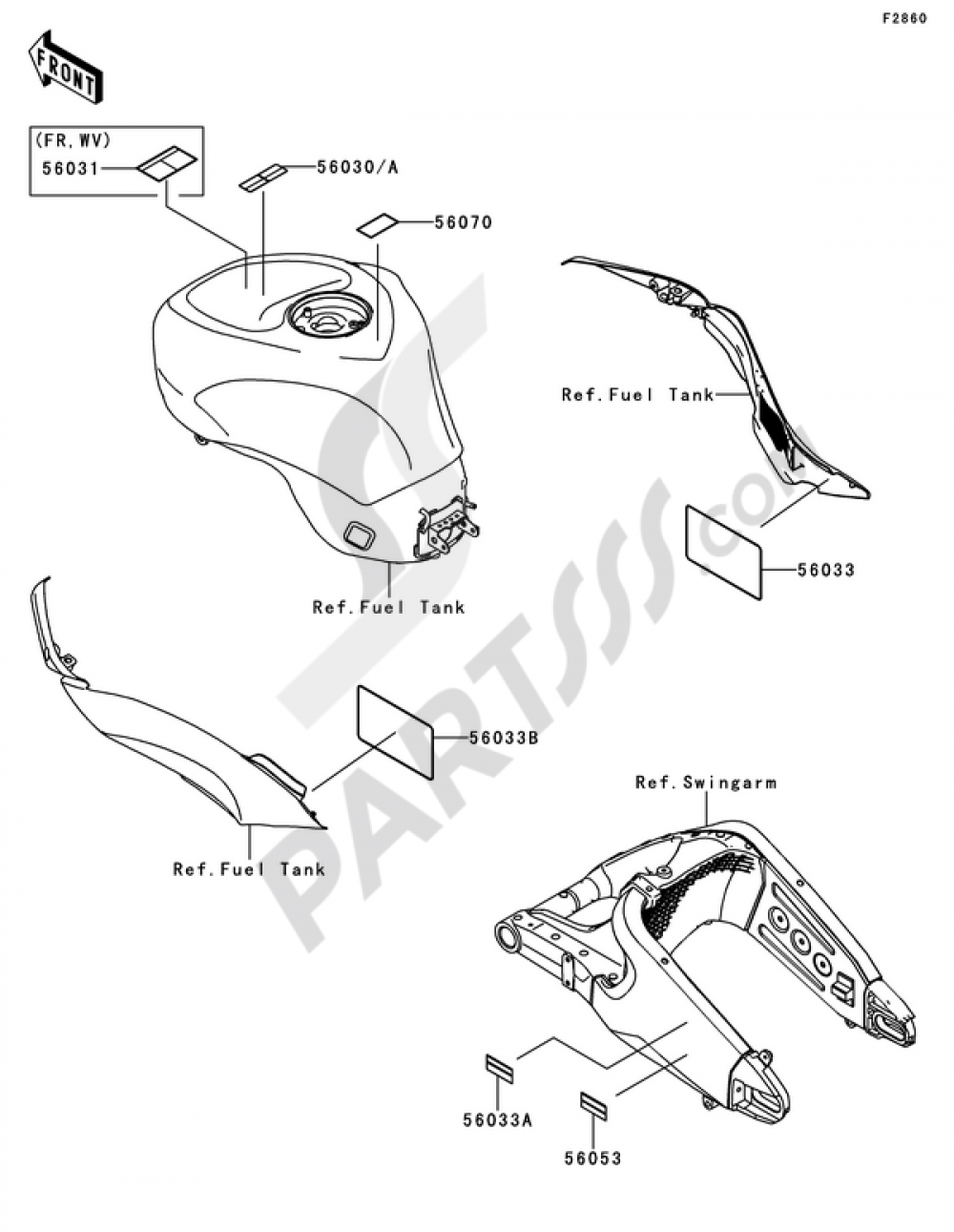 Labels(R9F RCF) Kawasaki NINJA ZX-6R 2009