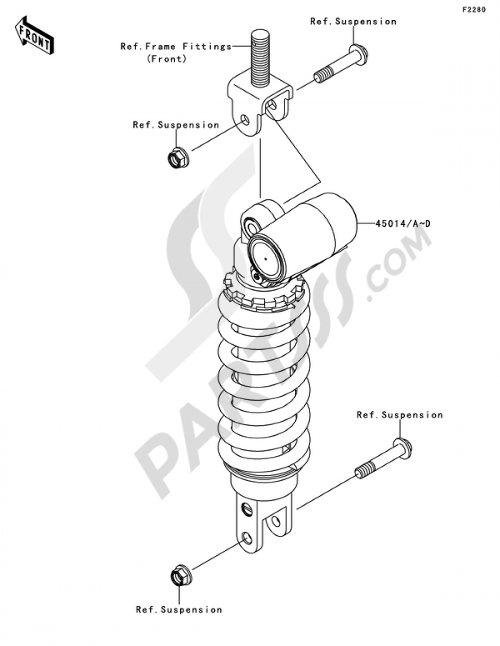 Shock Absorber(s) Kawasaki NINJA ZX-6R 2009