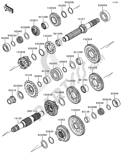 Kawasaki NINJA ZX-6R 2010 TRANSMISSION