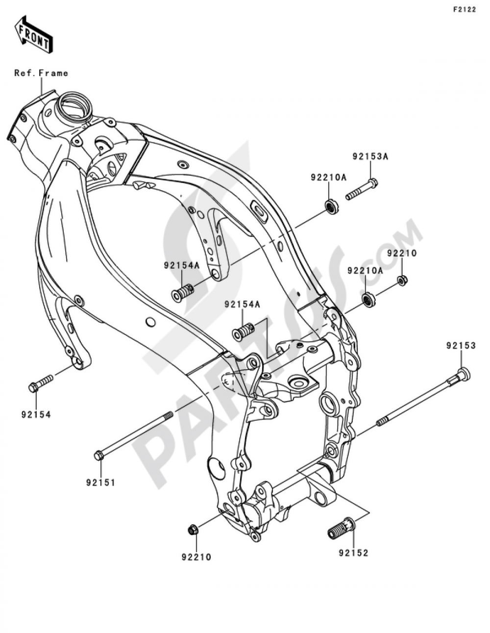 ゆゆ Engine Mount Kawasaki NINJA ZX-12R 2004