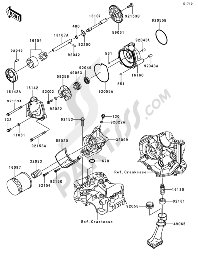 Kawasaki NINJA ZX-6R 2011 OIL PUMP