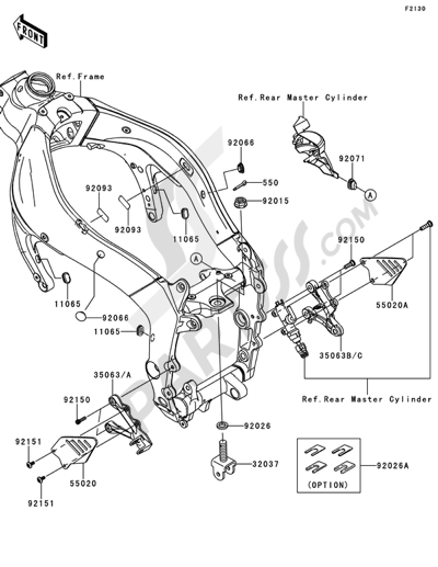 Kawasaki NINJA ZX-6R 2011 Frame Fittings(Front)