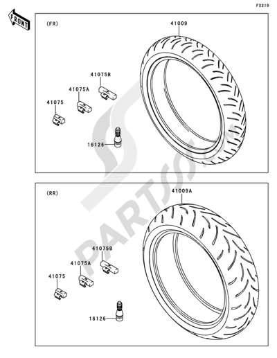 Kawasaki NINJA ZX-6R 2011 Tires