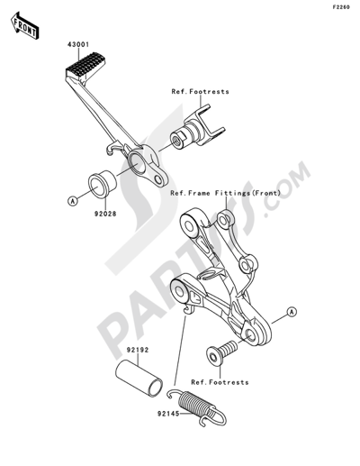 Kawasaki NINJA ZX-6R 2011 Brake Pedal