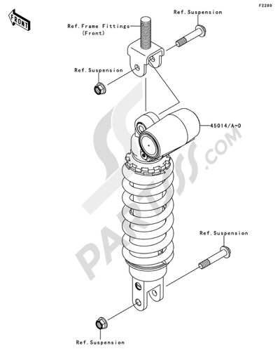 Kawasaki NINJA ZX-6R 2011 Shock Absorber(s)