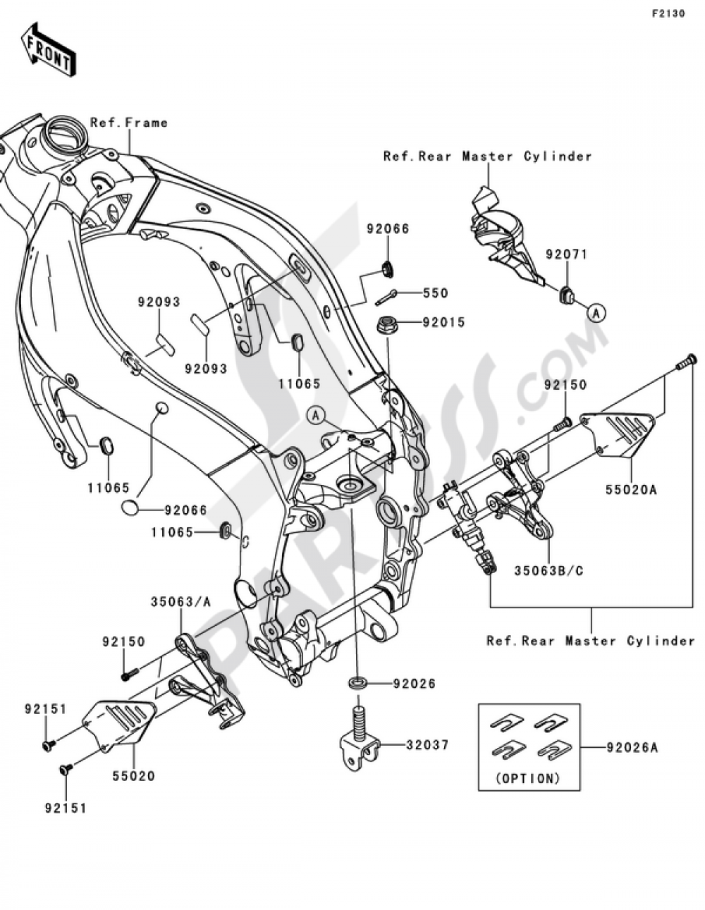 Frame Fittings(Front) Kawasaki NINJA ZX-6R 2011