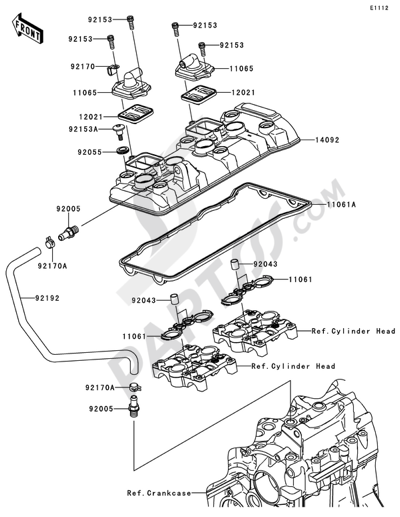 Kawasaki NINJA ZX-6R 2012 Cylinder Head Cover